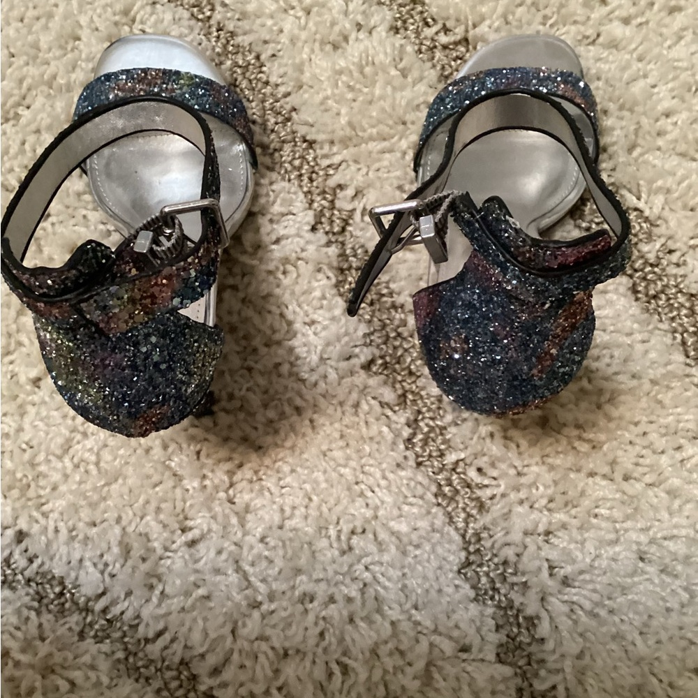 Brash ankle strap glitter heels. - Picture 4 of 6